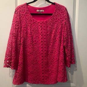 TanJay pink long sleeve blouse.